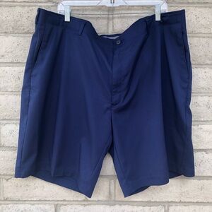 Men's PGA Tour Shorts Navy Performance Flat-Front Size 44